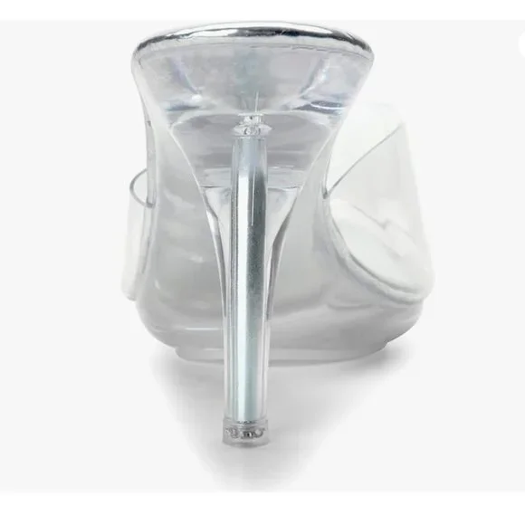 Silver Clear Heels